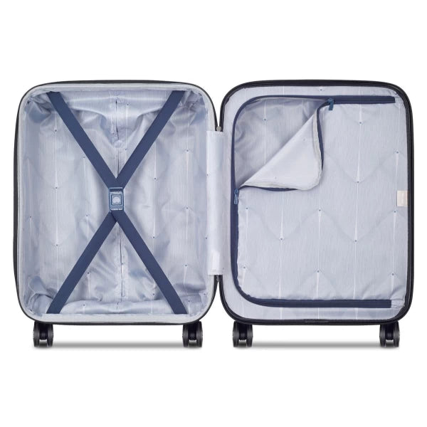 Delsey Cabin suitcase slim expandable 55cm Meteor Blue
