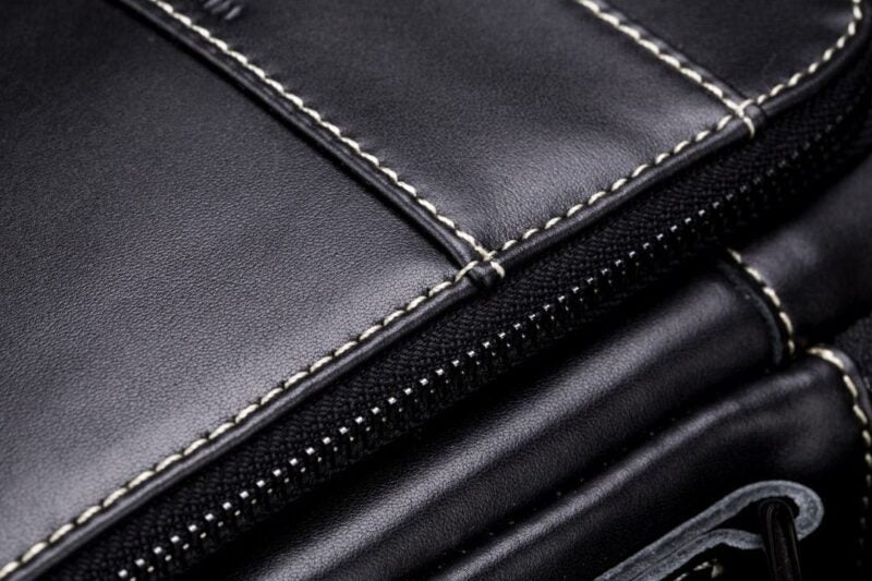 Bullcaptain Leather Shoulder Bag DJB-888 black