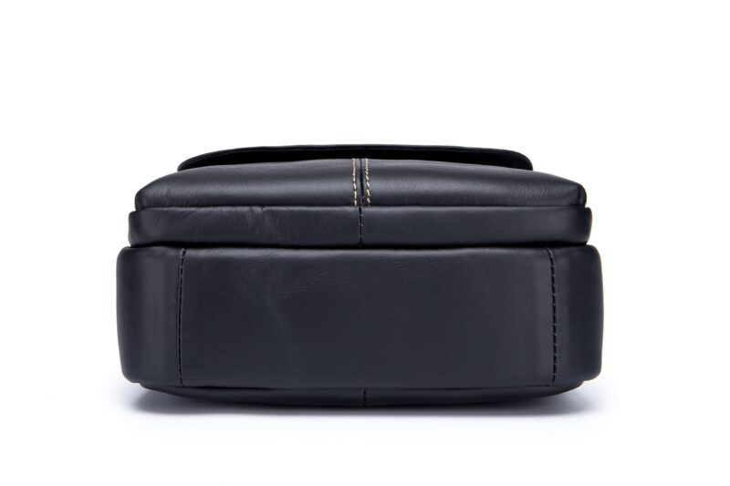 Bullcaptain Leather Shoulder Bag DJB-07 Black