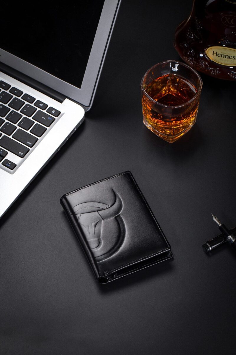 Bullcaptain Leather Wallet QB0203-V Black