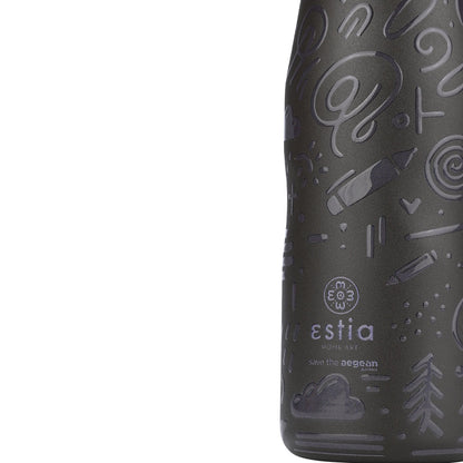 ΘΕΡΜΟΣ TRAVEL FLASK SAVE THE AEGEAN 500ml NOIR ECHO