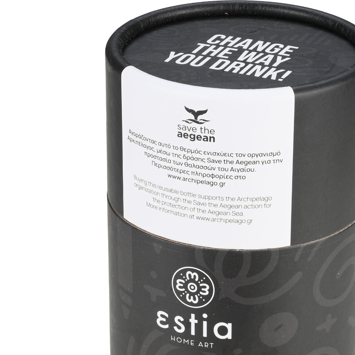 ΘΕΡΜΟΣ TRAVEL MUG SAVE THE AEGEAN 350ml NOIR ECHO