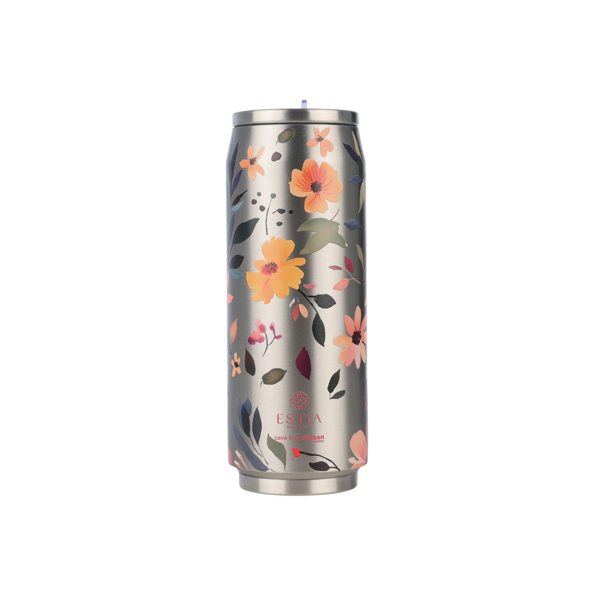 ΘΕΡΜΟΣ TRAVEL CUP SAVE THE AEGEAN 500ml SILVER BOTANIC