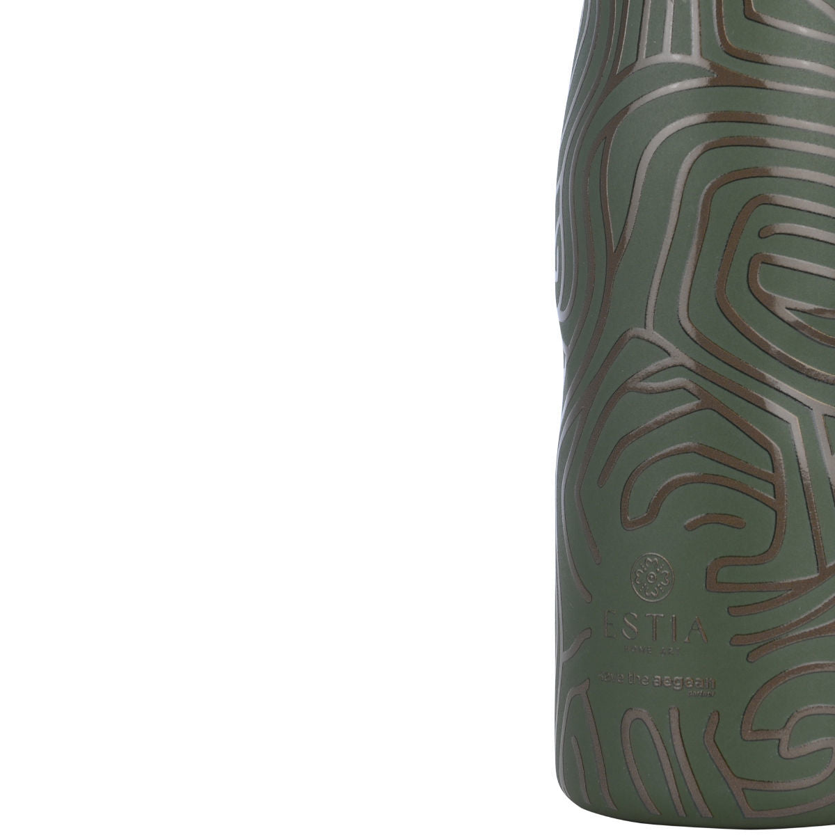 ΘΕΡΜΟΣ TRAVEL FLASK SAVE THE AEGEAN 500ml OLIVE FLOW