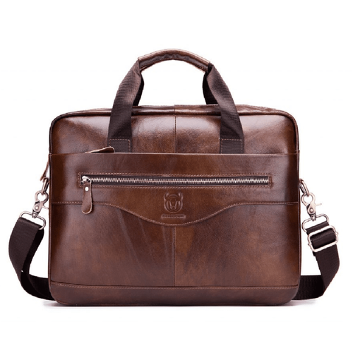 Bullcaptain Leather Briefcase GWB-044 Brown