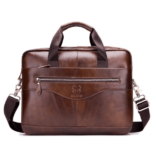 Bullcaptain Leather Briefcase GWB-044 Brown