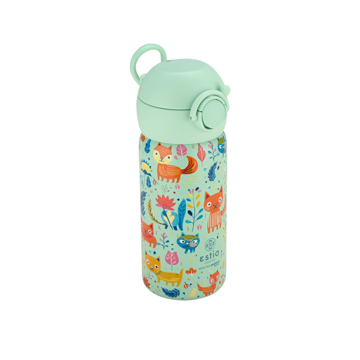 ΘΕΡΜΟΣ ΠΑΙΔΙΚΟ WONDER BOTTLE SAVE THE AEGEAN 350ml FELINE FOLIAGE