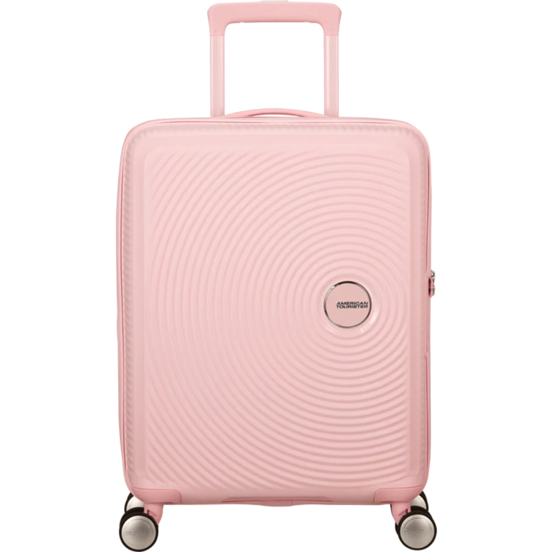 Cabin Suitcase AMERICAN TOURISTER SPINNER 55 CM SOUNDBOX Pink