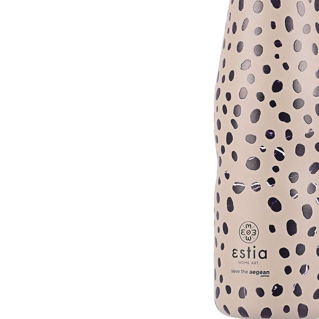 ΘΕΡΜΟΣ TRAVEL FLASK SAVE THE AEGEAN 500ml LEOPARD TAUPE