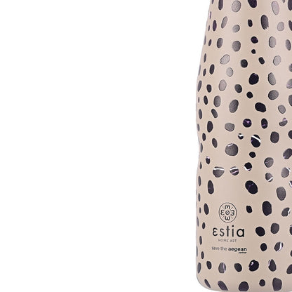 ΘΕΡΜΟΣ TRAVEL FLASK SAVE THE AEGEAN 500ml LEOPARD TAUPE