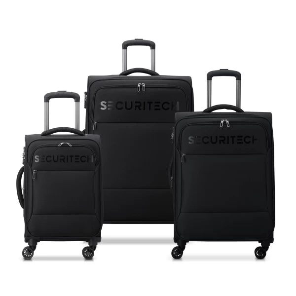 Securitech by Delsey Βαλίτσες σετ expandable 55-66-76cm Vanguard Black
