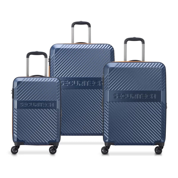 Securitech by Delsey Σετ Βαλίτσες expandable 55-66-76cm Patrol Blue