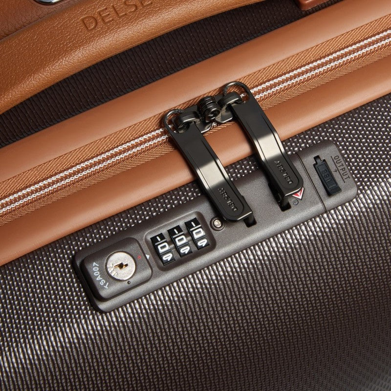 Delsey Slim Cabin Suitcase 55cm Chatelet Air 2.0 Brown