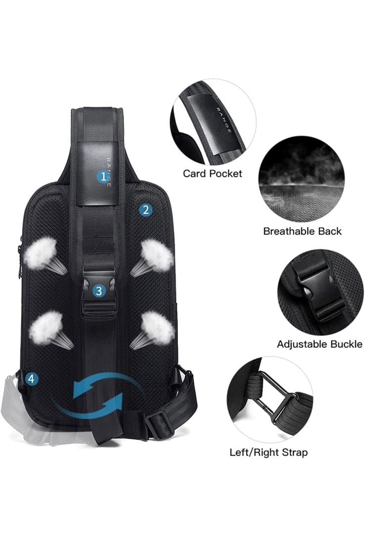 Crossbody Shoulder Bag Bange 7086 – Waterproof &amp; With USB