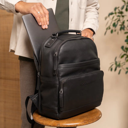 Leather backpack Black Austin THE CHESTERFIELD BRAND