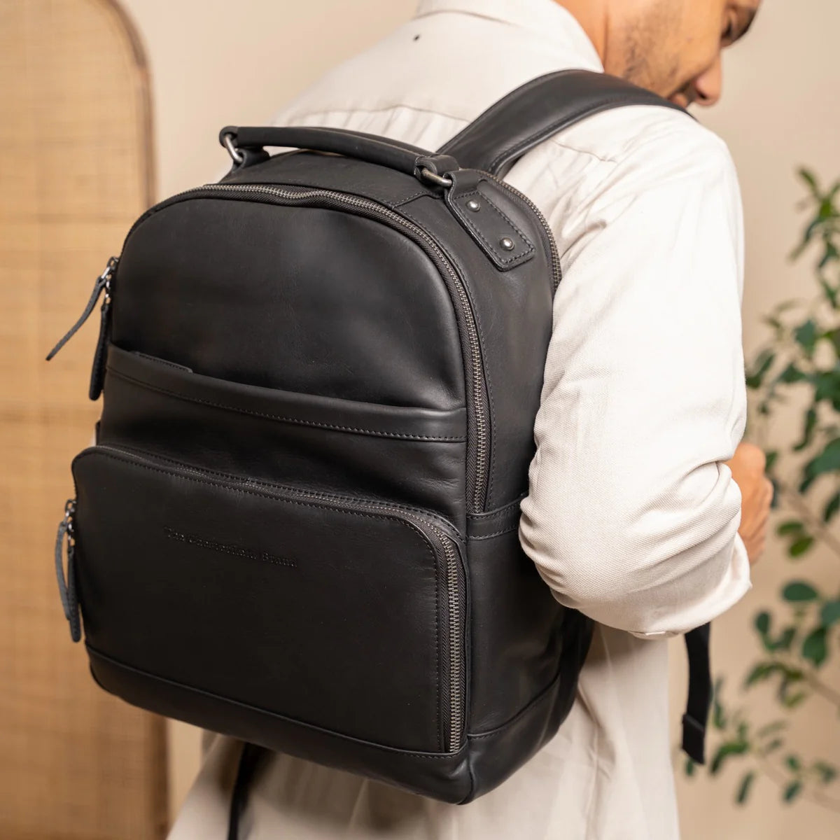 Leather backpack Black Austin THE CHESTERFIELD BRAND