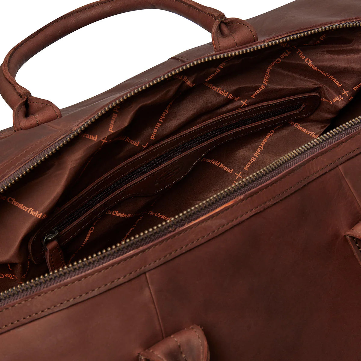 Leather travel bag Brown Portsmouth THE CHESTERFIELD BRAND