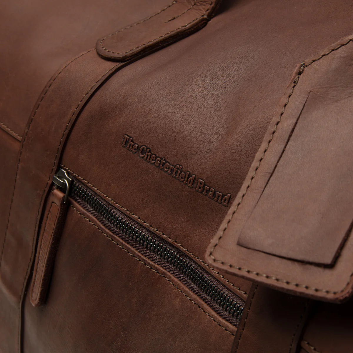 Leather travel bag Brown Portsmouth THE CHESTERFIELD BRAND