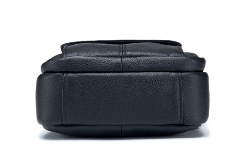 Bullcaptain Leather Shoulder Bag DJB-016 black