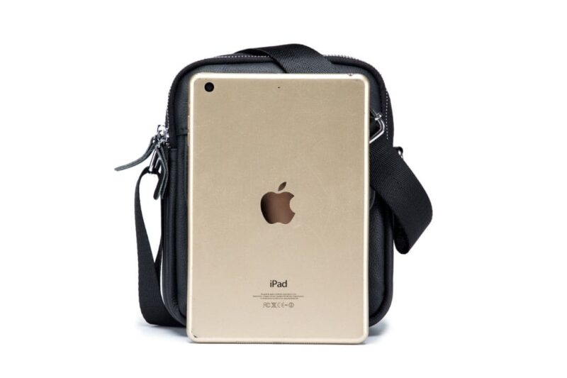 Bullcaptain Leather Shoulder Bag DJB-016 black