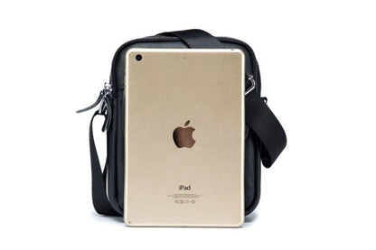 Bullcaptain Leather Shoulder Bag DJB-016 black