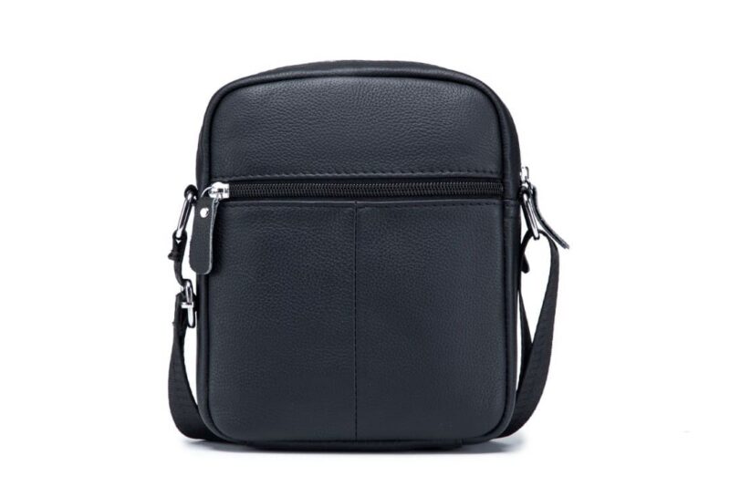 Bullcaptain Leather Shoulder Bag DJB-016 black