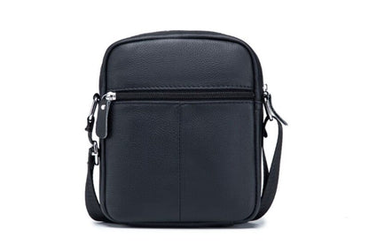 Bullcaptain Leather Shoulder Bag DJB-016 black