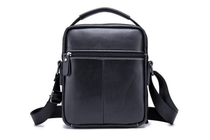 Bullcaptain Leather Shoulder Bag DJB-888 black