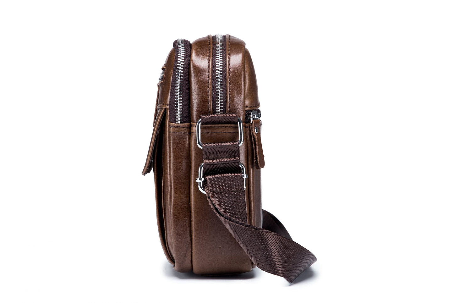 Bullcaptain Leather Shoulder Bag DJB-016 brown