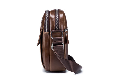 Bullcaptain Leather Shoulder Bag DJB-016 brown