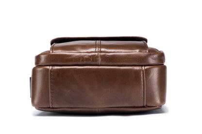 Bullcaptain Leather Shoulder Bag DJB-016 brown