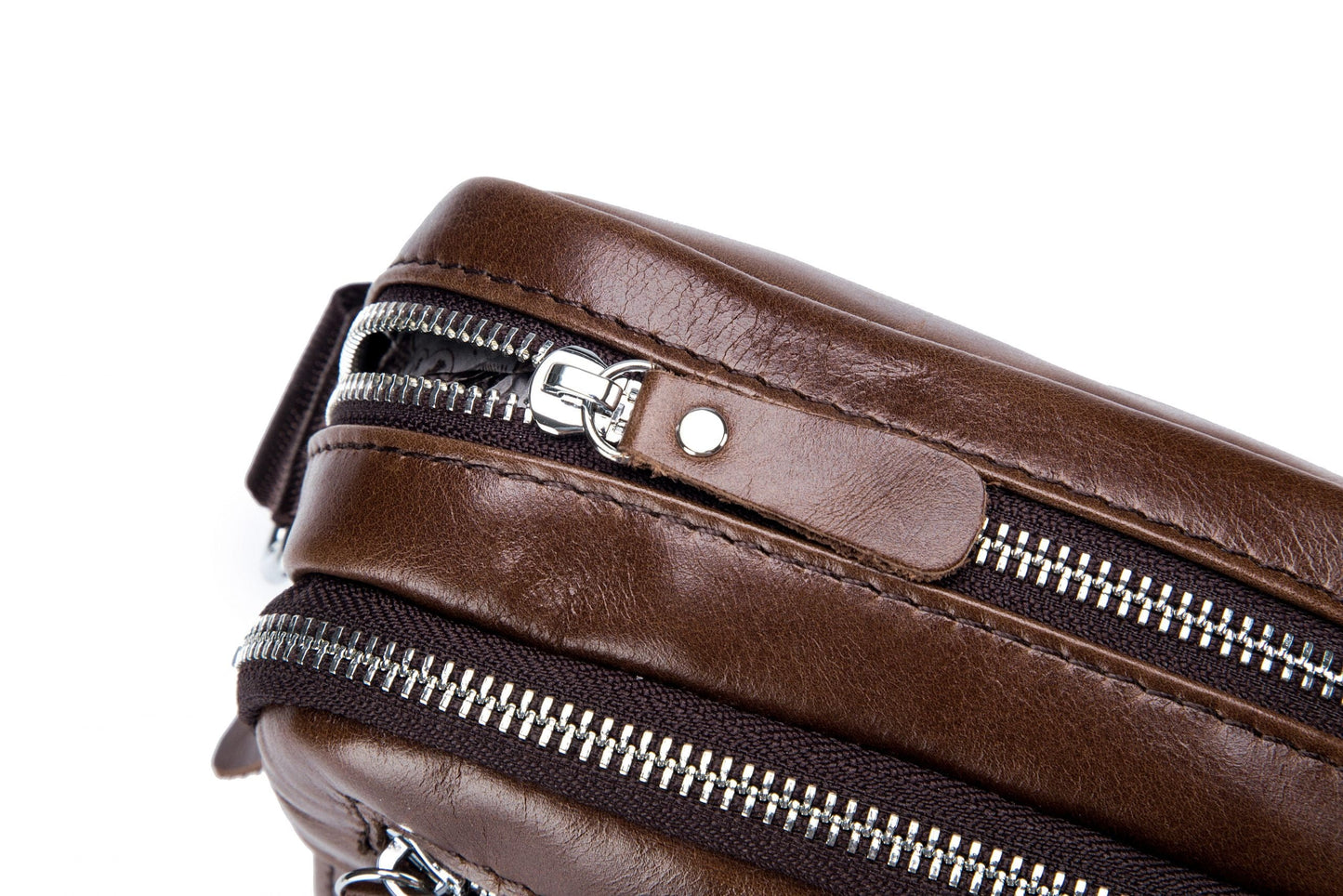 Bullcaptain Leather Shoulder Bag DJB-016 brown