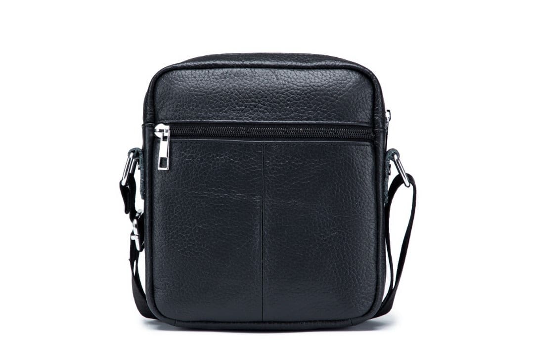 Bullcaptain Leather Shoulder Bag DJB-023 black