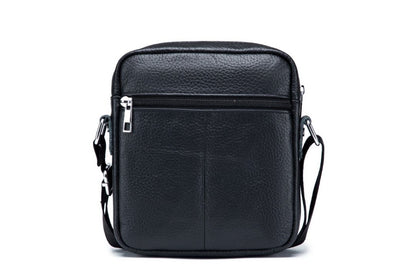 Bullcaptain Leather Shoulder Bag DJB-023 black