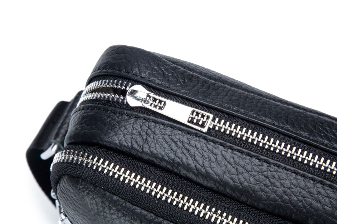 Bullcaptain Leather Shoulder Bag DJB-023 black