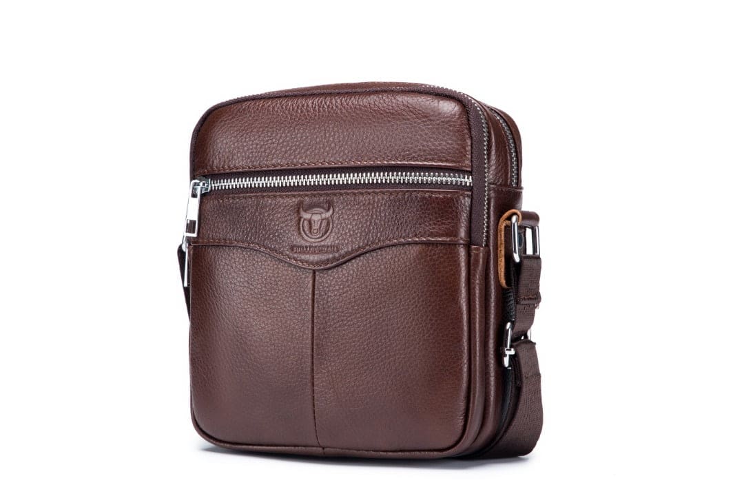 Bullcaptain Leather Shoulder Bag DJB-023 brown