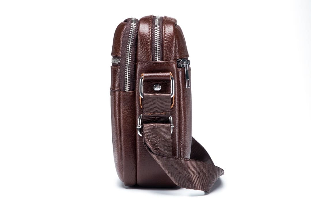 Bullcaptain Leather Shoulder Bag DJB-023 brown