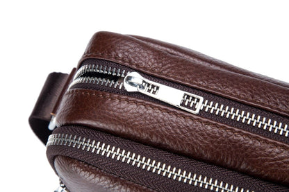 Bullcaptain Leather Shoulder Bag DJB-023 brown