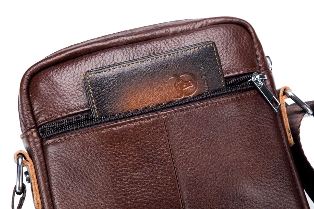 Bullcaptain Leather Shoulder Bag DJB-023 brown