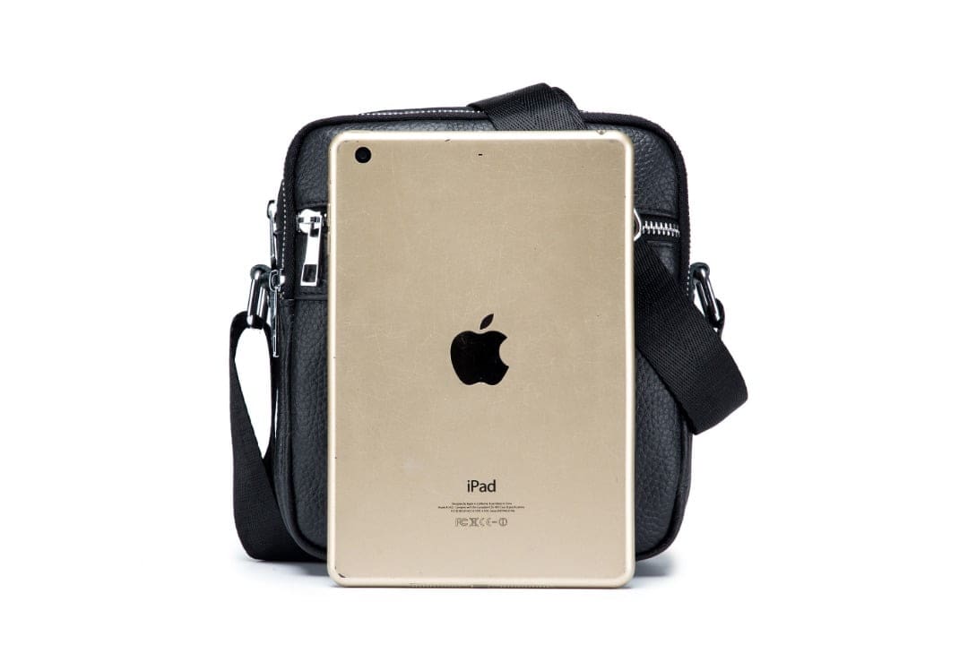 Bullcaptain Leather Shoulder Bag DJB-023 black