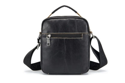 Bullcaptain Leather Shoulder Bag DJB-038 Black