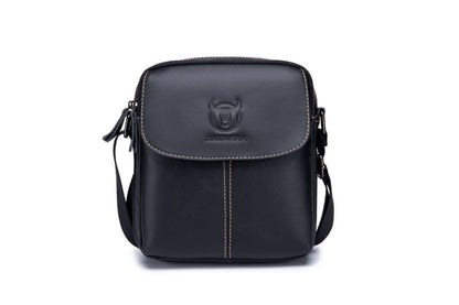 Bullcaptain Leather Shoulder Bag DJB-07 Black