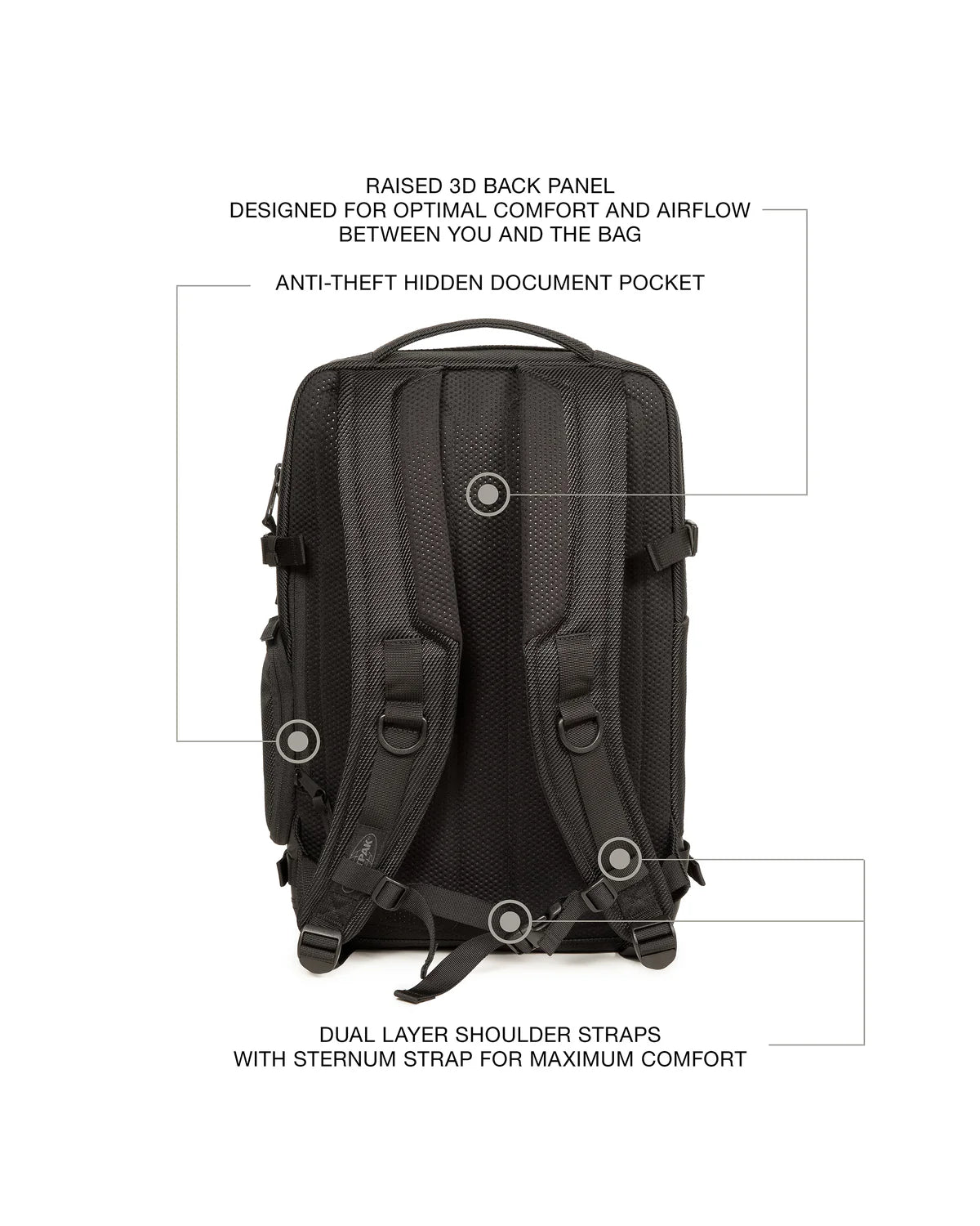 EASTPAK 'Tecum' Backpack in Black 