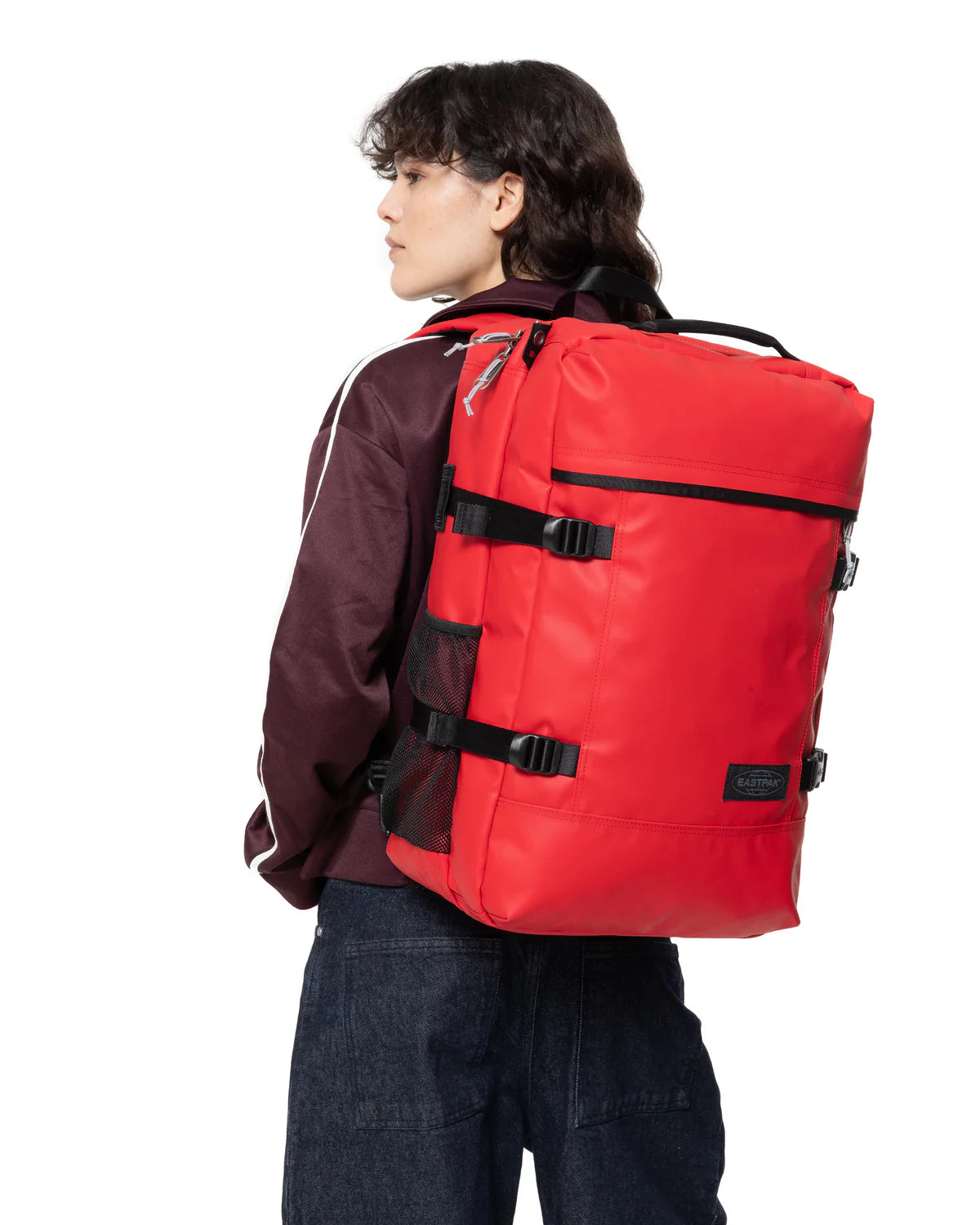 EASTPAK TRAVELPACK Tarp Red - Αδιάβροχο Σακίδιο Ταξιδιού 42L (2-σε-1) με Θήκη Laptop 17"