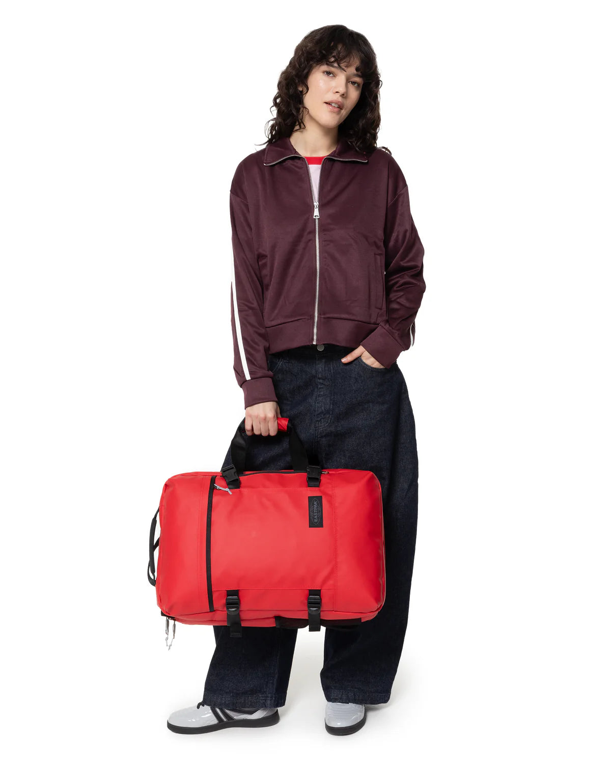 EASTPAK TRAVELPACK Tarp Red - Αδιάβροχο Σακίδιο Ταξιδιού 42L (2-σε-1) με Θήκη Laptop 17"