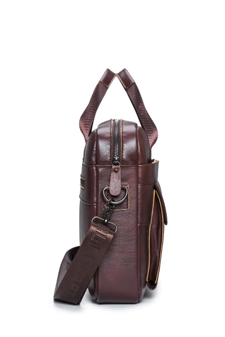 Bullcaptain Leather Briefcase GWB-046 Brown