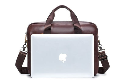 Bullcaptain Leather Briefcase GWB-046 Brown