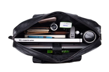 Bullcaptain leather briefcase GWB-046 black