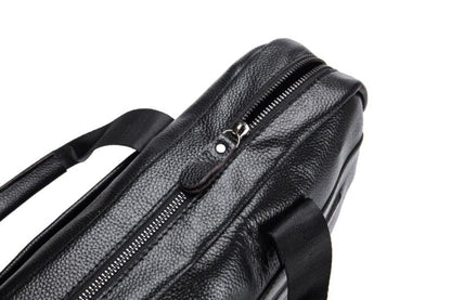 Bullcaptain leather briefcase GWB-046 black