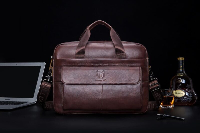 Bullcaptain Leather Briefcase GWB-046 Brown